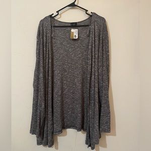 Women’s Plus Size 3x Zenobia Lightweight Open Front Gray Cardigan NWT